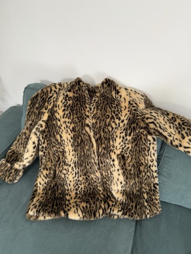 Vintage faux fur leopard - faux,