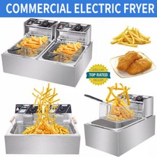 DE STOCK! Öl-Friteuse Friteuse Edelstahl Profi Küche Kaltzonen Fritteuse Fritöse