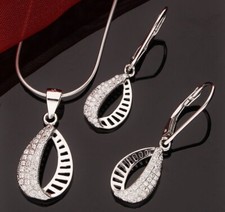 Echtes 925 Silber SCHMUCKSET