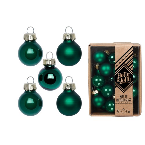 Weihnachtskugeln glas 2cm - glas,