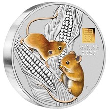 Silbermünze 1kg Jahr der Maus