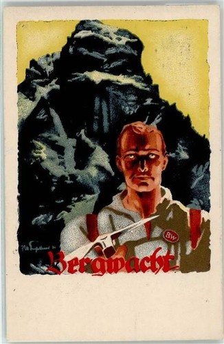 Bergwacht künstlerkarte - bergwacht,