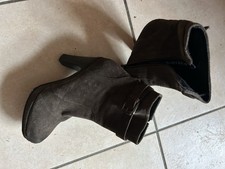 Damen Buffalo Stiefelette Gr. 37 Wildleder, Farbe dunkles Taupe, Zustand: Neu