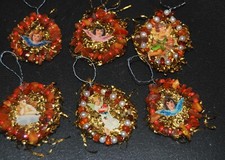 6 x Edle - Baumhänger  Perlen