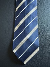 Cesare Attolini Krawatte Seide Blau Gold Gestreift NP 250€