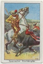 67/410 SAMMELBILD SPANISCHER STIERKÄMPFER PTERD STIER