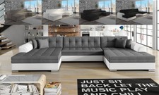 Ecksofa in U-Form Vera mit Schlaffunktion XXL-Sofa Wohnlandschaft Polsterecke