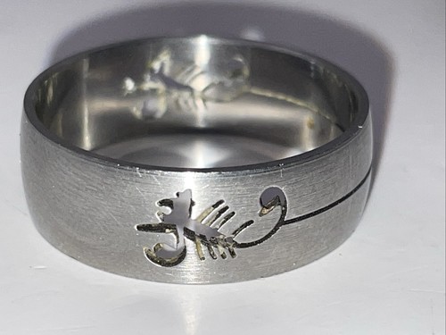 Edelstahl ring skorpion - edelstahl, ring,skorpion+rillen