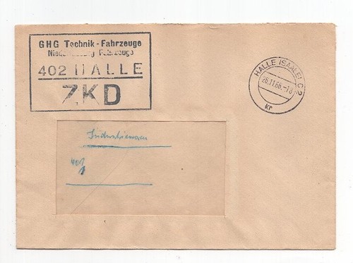 Ddr dienst zkd brief - dienst, halle
