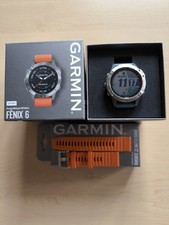 Garmin Fenix 6 Sapphire Titan Multisport- Smartwatch 47mm 2 Armbänder  TOP 