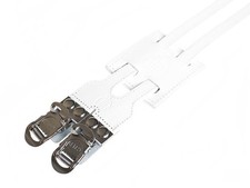 Doppel-Riemen Leder Paar Weiß Fahrrad Pedal Riemen Strap Vintage Rennrad Retro