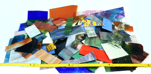 Tiffany glasreste kg - 10,