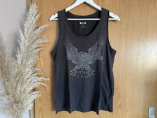 Mustang Herren Tank Top ~ Gr. S ~ dunkelgrau ~ Adler ~ Kult Shirt ~ Muskelshirt