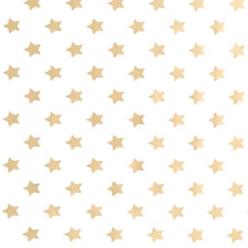 Wachstuchtischdecke PVC "Sterne gold" weiß-gold 1,4m Br. Meterware Weihnachten