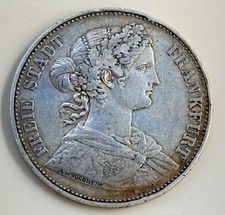 1 Taler Vereinstaler 1865 Freie Reichsstadt  Frankfurt  Silber AKS #8