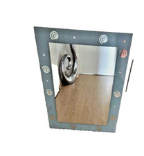 Siebdruckspiegel "Schnecke" v. Kristall Form gebraucht zu verk.