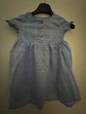 Schönes Baby Sommer Kleid  Gr.86/92  Ärmellos Jeans Blau Kariert