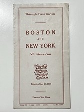 1944 Boston - New York - New Haven Railroad Train Service Schedule - May 21 OFF3
