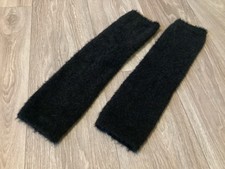 Lange Beinstulpen Damen Schwarz mit Fellbesatz H&M Onesize Neu