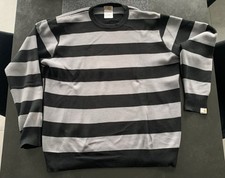 Carhartt Sweatshirt Crewneck Pullover Retro Vintage Schwarz Grau Gestreift XXL