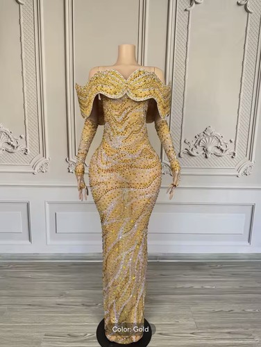 Gold owambe kleid - owambe,
