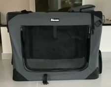 Reerooh Hundetransportbox, M - Grau, 70 x 52 x 52 cm TOP Hundebox faltbar