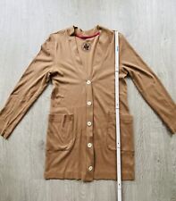 Strickjacke lang, Braun, Knopfleiste, Sandra Pabst, Gr 42