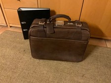 Kleiner Koffer Echtleder Antik dunkelbraun 40x33 cm