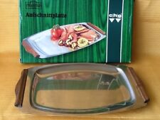 CHG Aufschnittplatte 5824  Servierplatte 31 x 19 cm Edelstahl & Holz NEU & OVP