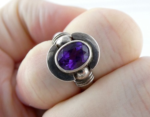 Sterling silber ring ovaler - silber,