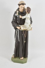 N90Z77- Stuck Heiligenfigur Heiliger Antonius monogrammiert E PAM