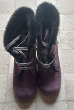 chie mihara stiefelette velour lila gefüttert gr 39 absatz 7cm