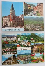 Postkarten Lot 2 x CELJA CELJE Slowenien mit Frankatur Briefmarken Jugoslavija