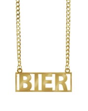Goldene Rapper Kette mit Bier