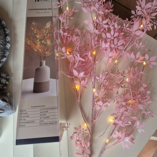 Led rosa lichterzweig - led,