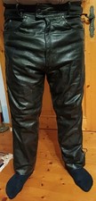  getragene Herren- Schnür- LEDERJEANS / Motorrad- Lederhose XXXL, 58
