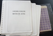 Alliierte Besetzung Amerik. Brit. Zone KaBe Vordrucke etliche Marken +Bogenteile