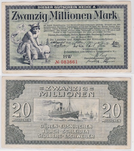 Millionen mark banknote - 20,