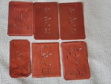 6 alte Kupferschablonen