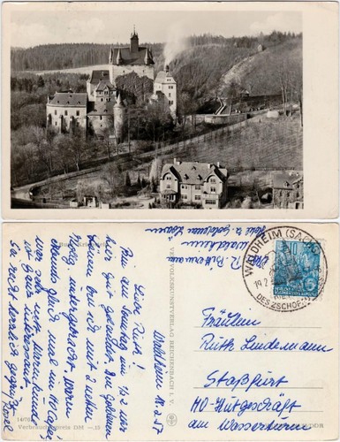 Ansichtskarte kriebstein burg - kriebstein,