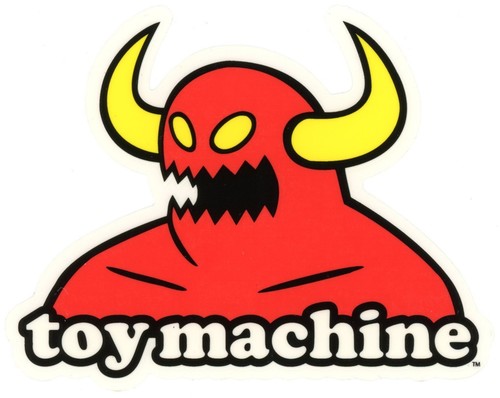 Toy machine skateboard - machine, sticker