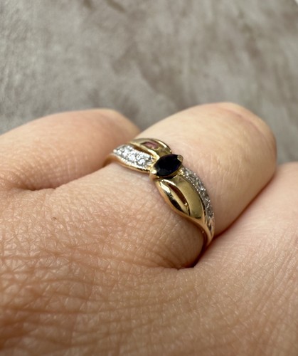 14kt gelbgold tiefblauer - gelbgold,