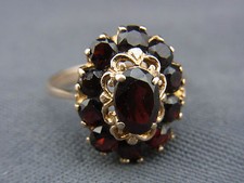 alter Granat-Ring Gold 333/-