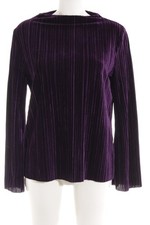 ZARA Longsleeve Damen Shirt Gr. DE 36 dunkelviolett Samt-Optik