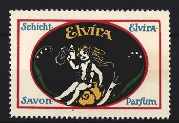Reklamemarke schicht elvira - reklamemarke, schicht,
