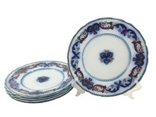SET OF 6 POLYCHROME WOOD &