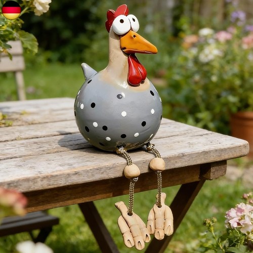 Keramik huhn gartendeko - keramik, gartendeko,