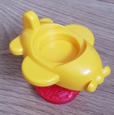Fisher Price Little People GELBER Flugzeug auf rotem Sockel - Ersatzteil