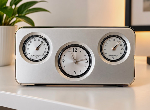 Design wetterstation mit uhr - mit,