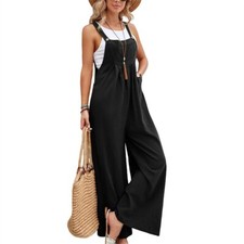Damen Weites Bein Latzhose